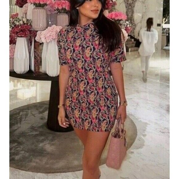 Zara Women Psychedelic Print Dress- Discontinued Size S 60’s-70’s Vibes - Picture 1 of 10